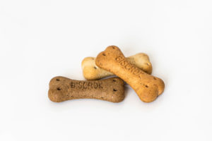 Bone Shape Dog Cookies on the White Background