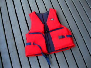 Red life jacket