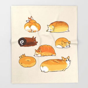 Одеяло с корги для сна